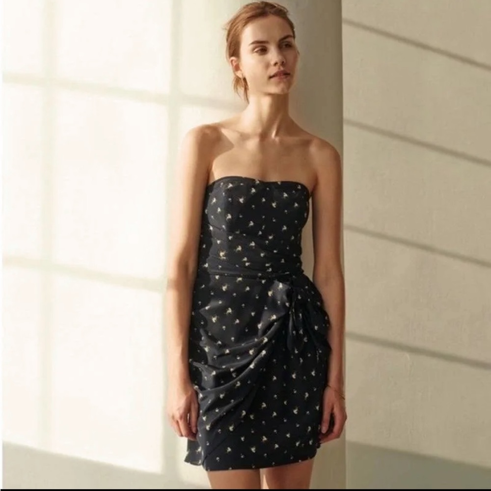 Club Monaco Navy Floral Harper Dress
